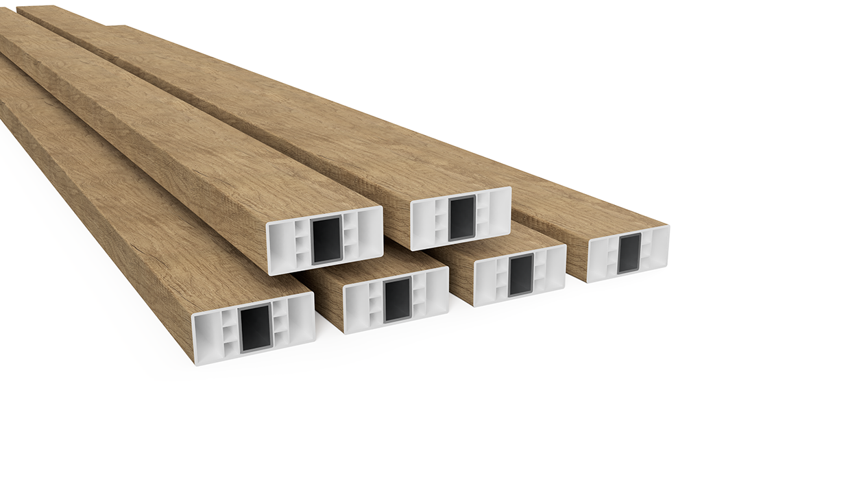 Sitzbank Banklatten Kunststoff PVC Holzoptik Desert Oak Eiche hell
